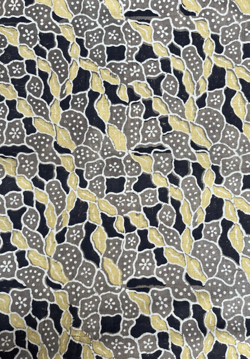 Soft Ajrakh Cotton Fabric | Vintage Floral Block Print