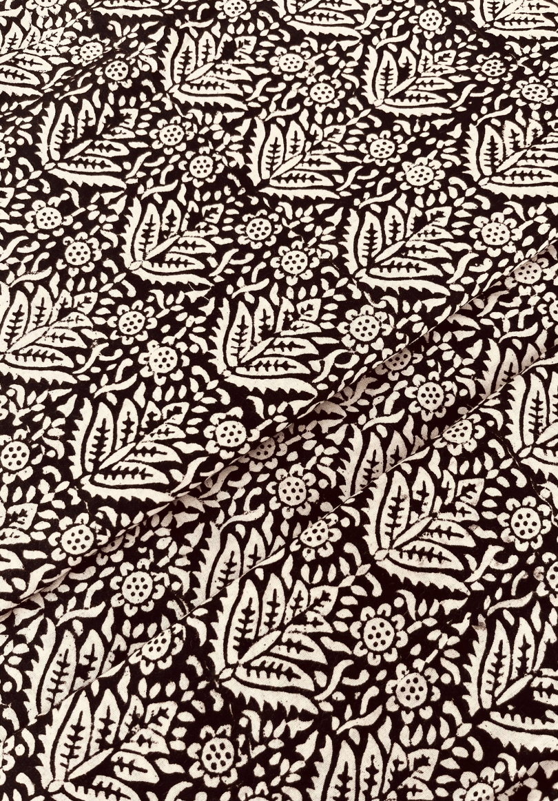 Vintage-Inspired Floral Textile – Intricate Nature Motif